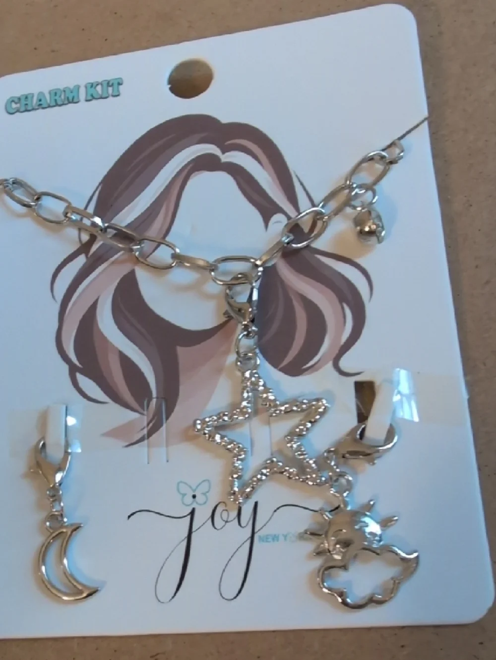 Silver Star & Moon Charm Bracelet - Charm Kit